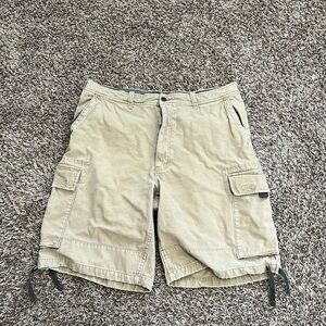 Vintage Abercrombie & Fitch Cargo Short 38 HeavyWeight Drawstring button fly